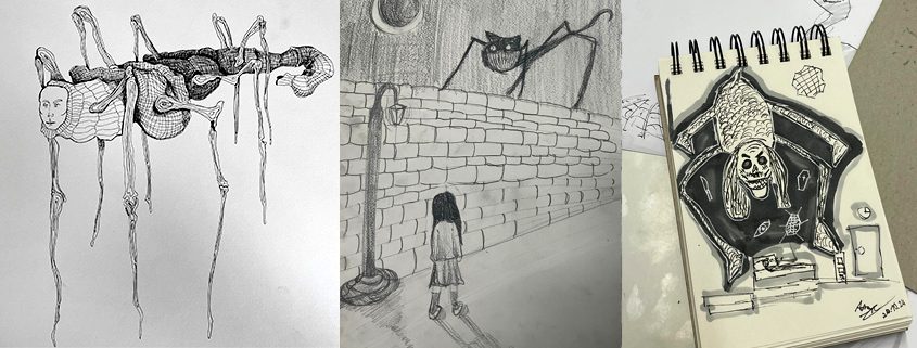 Horrordrawing Zeichenworkshop für Kinder und Jugendliche bei studio linea